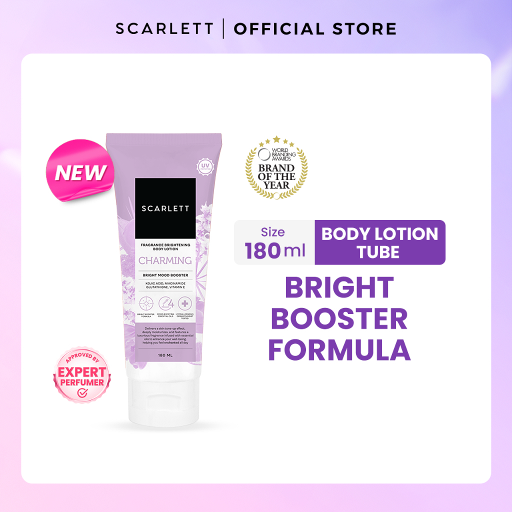 Scarlett Body Lotion Tube Charming Mood Booster - 180ml