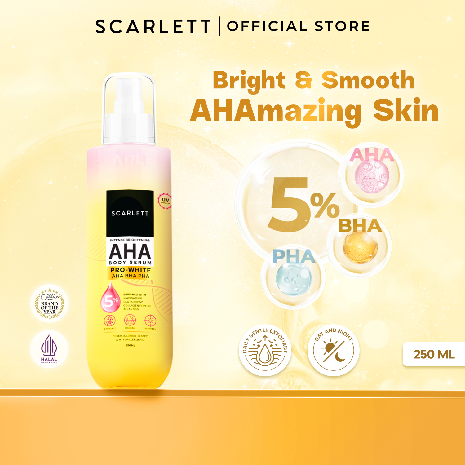 Scarlett Ultra Light Daily Sunscreen + AHA Body Serum