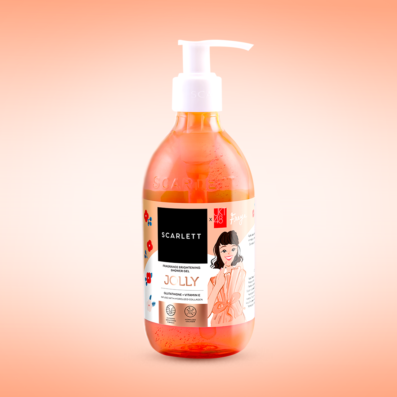 Scarlett Fragrance Brightening Shower Gel Jolly | Body Wash | Sabun Mandi Cair