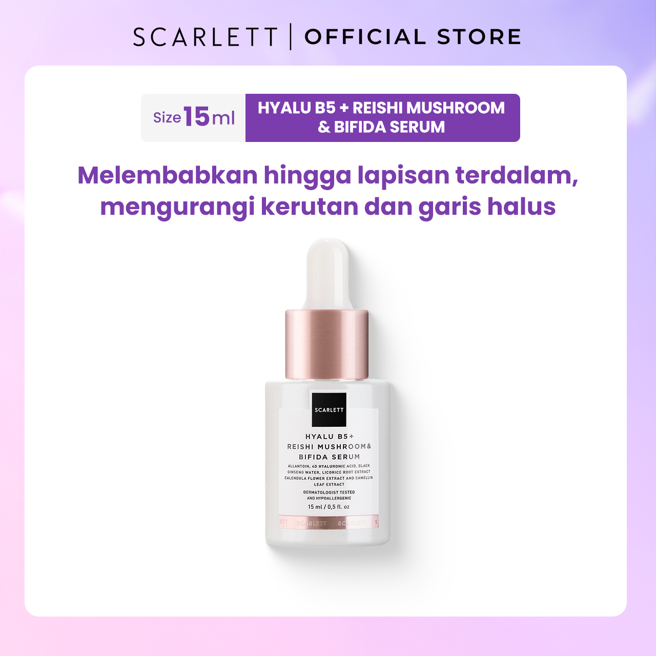 Scarlett Hyalu B5 + Reishi Mushroom & Bifida Serum
