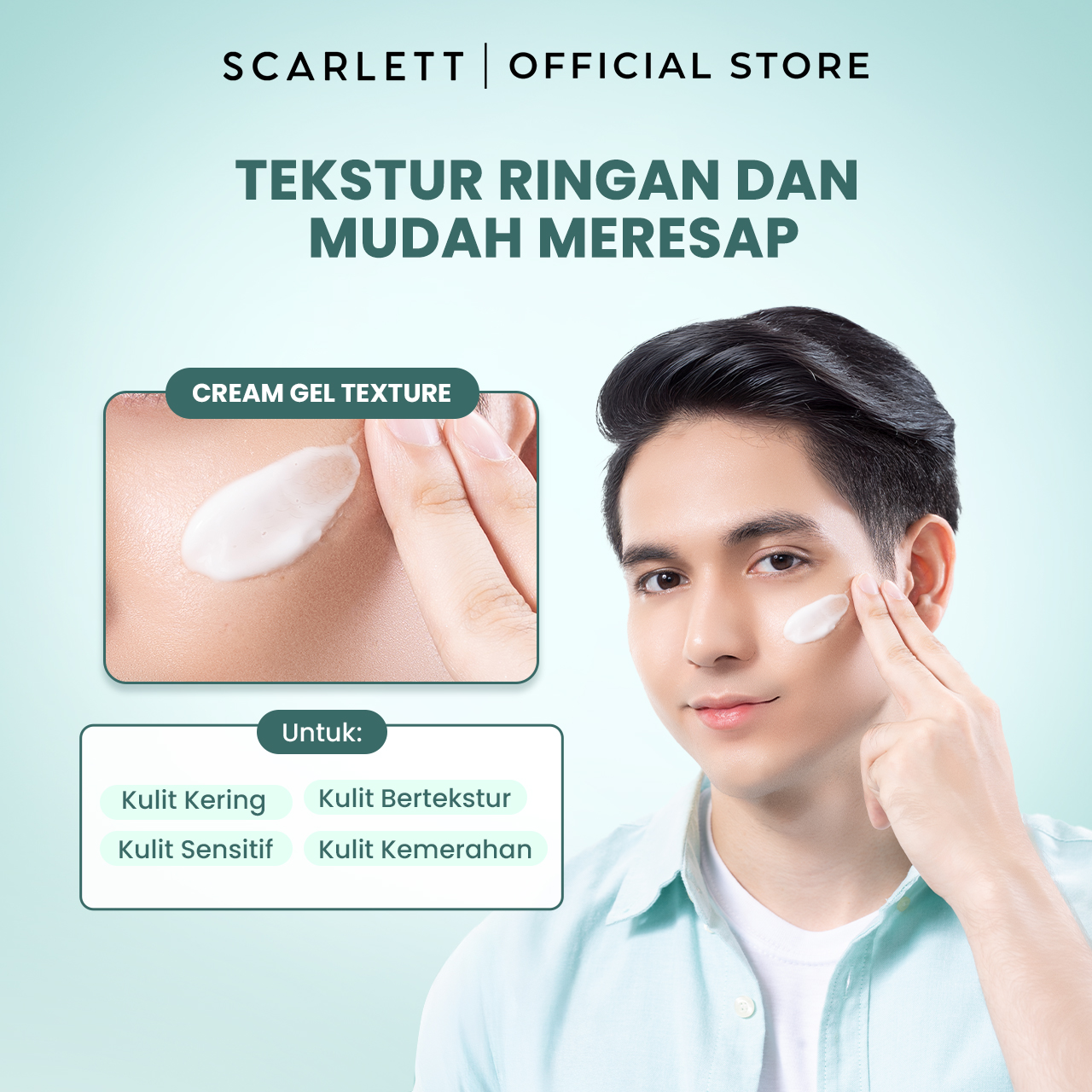 Scarlett 7X Ceramide Moisturizer 20Gr - Pelembab Wajah untuk Memperbaiki Skin Barrier Mencerahkan Melembabkan Calming | Kulit Glowing Plumpy | Untuk Kulit Sensitif Jerawat Kering