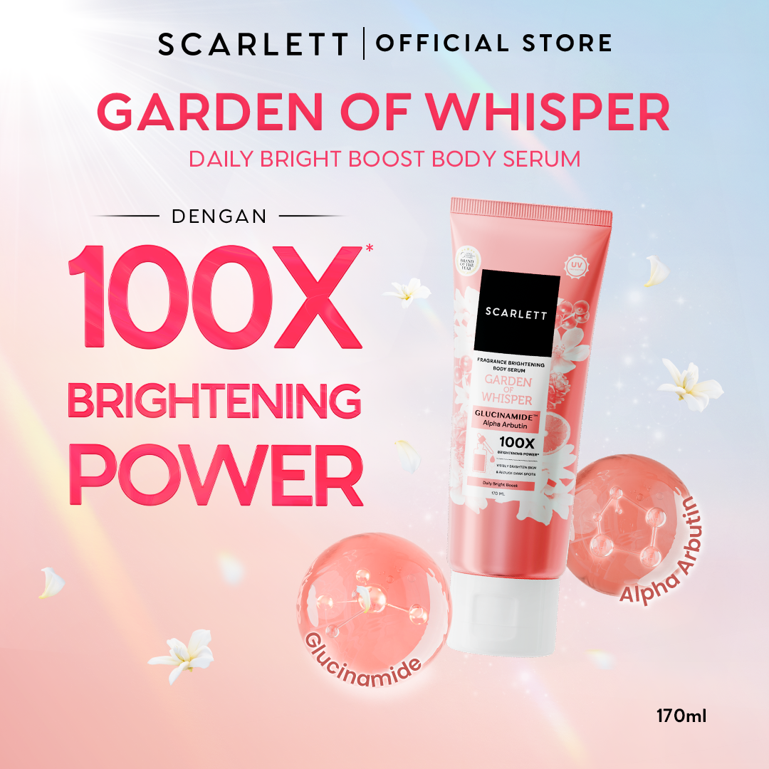 [NEW LAUNCH] SCARLETT GLUCINAMIDE Fragrance Brightening Body Serum Garden of Whisper 170ml