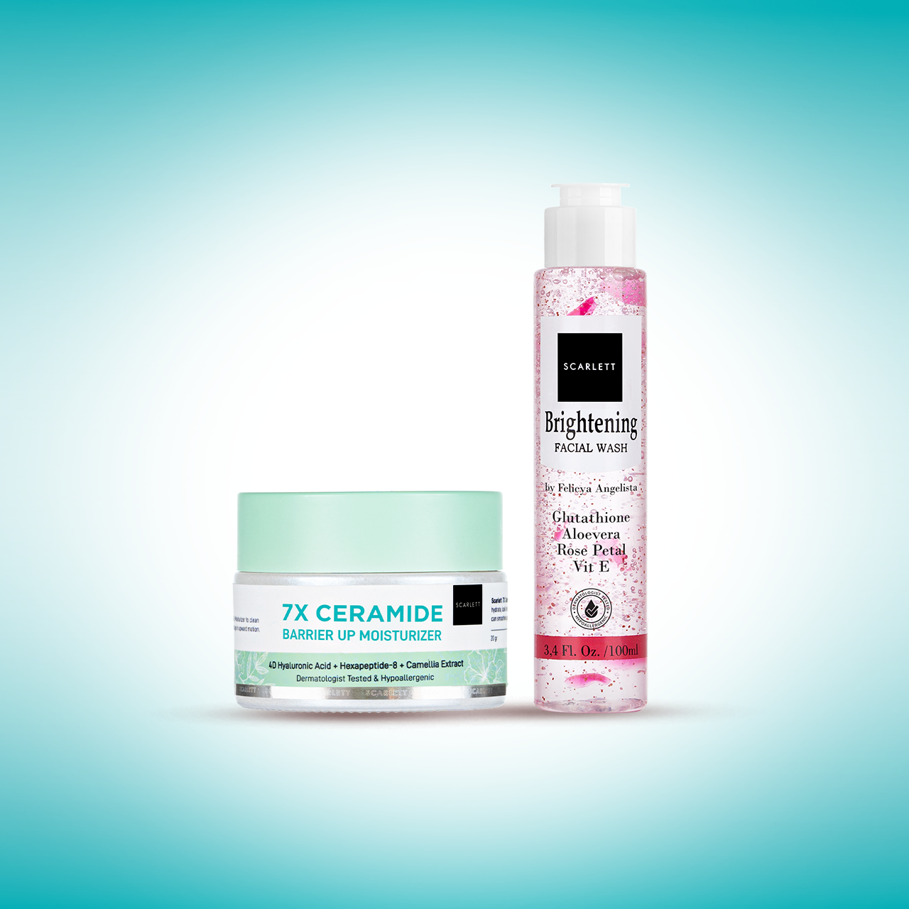 Scarlett 7x Ceramide Moisturizer + Brightening Facial Wash
