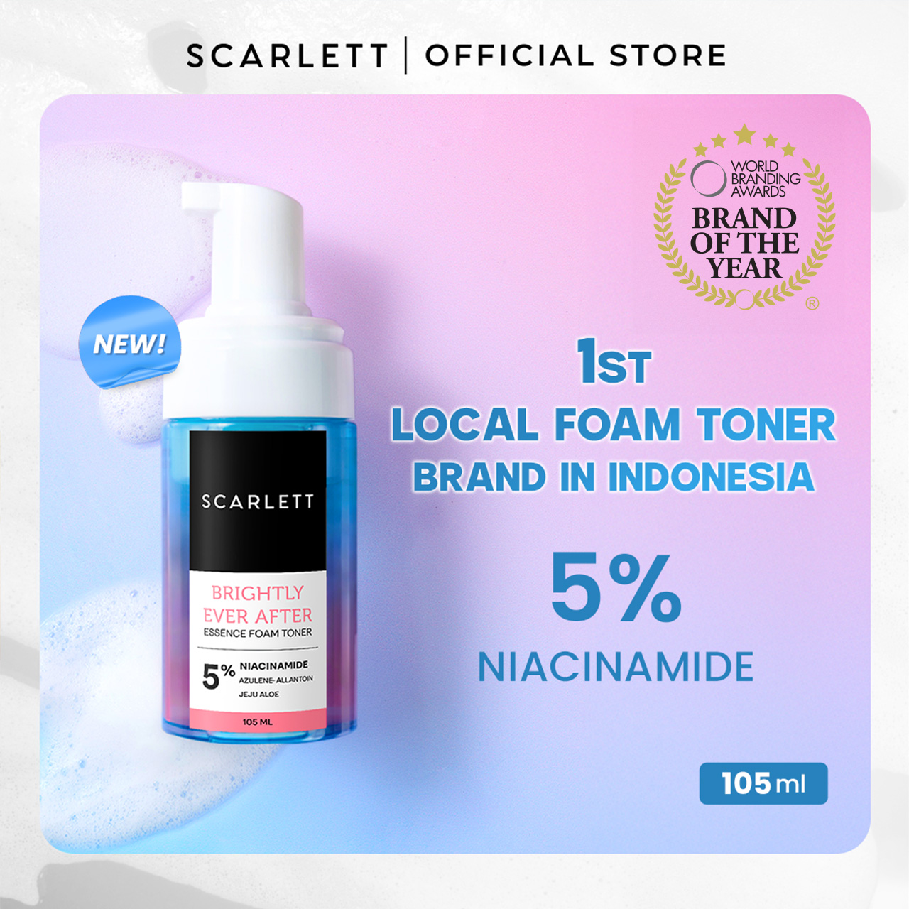 Scarlett Brightly Ever After Essence Foam Toner - 105ml